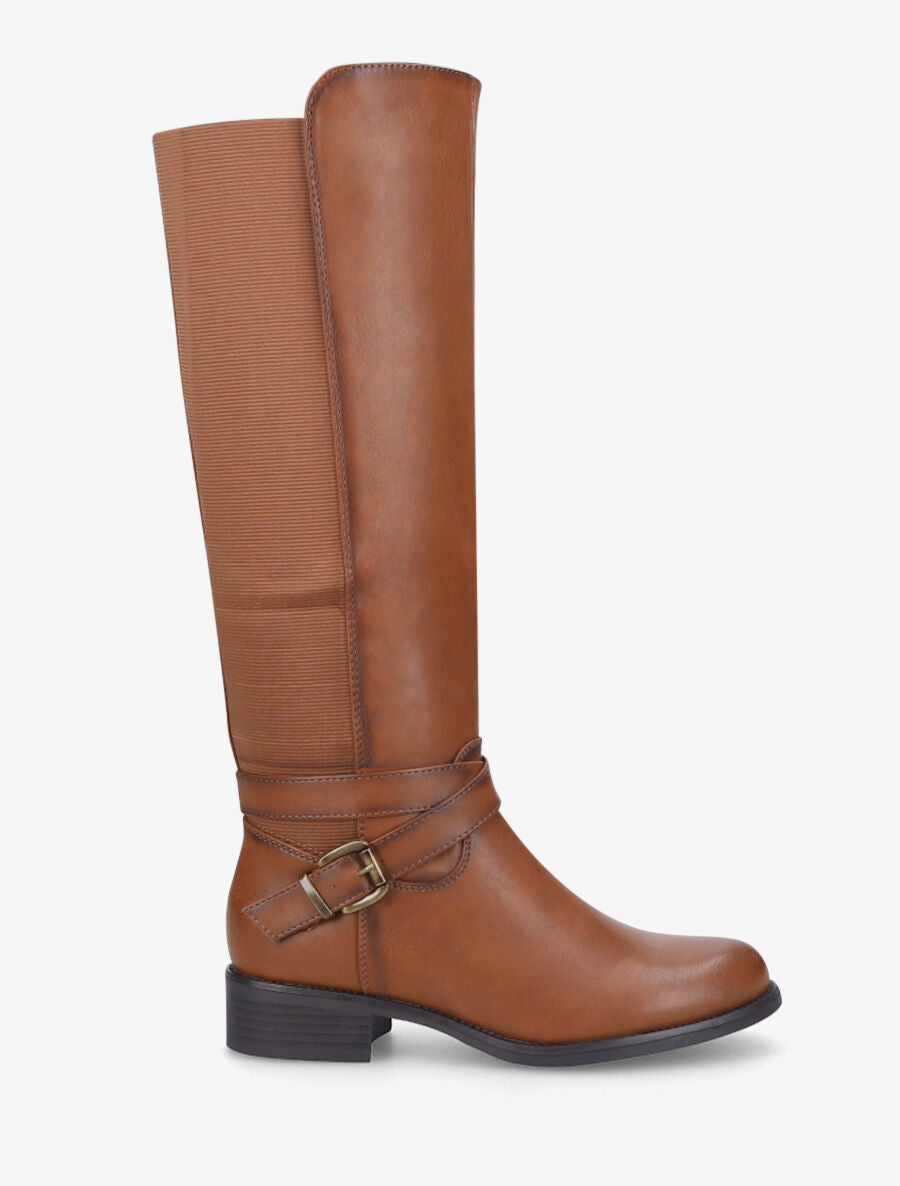 Bottes classiques élastiquées - Camel - 5