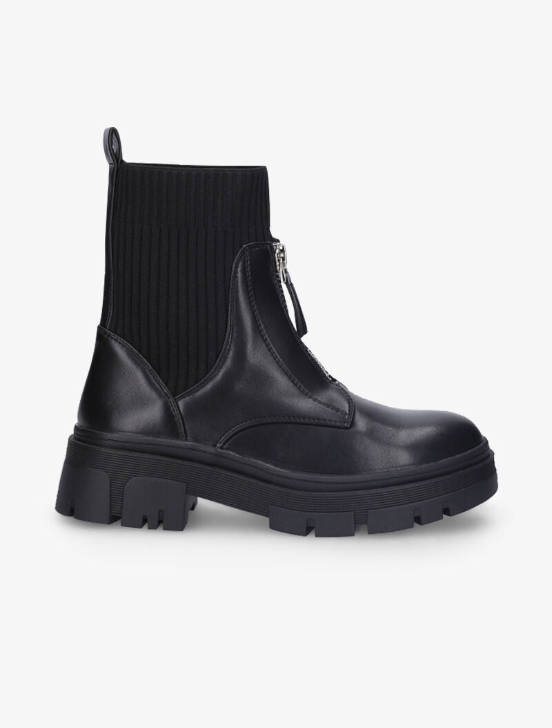 Boots chaussettes à zip - Noir - 2
