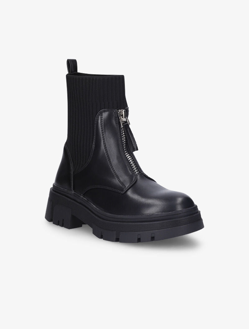 Boots chaussettes à zip - Noir - 3