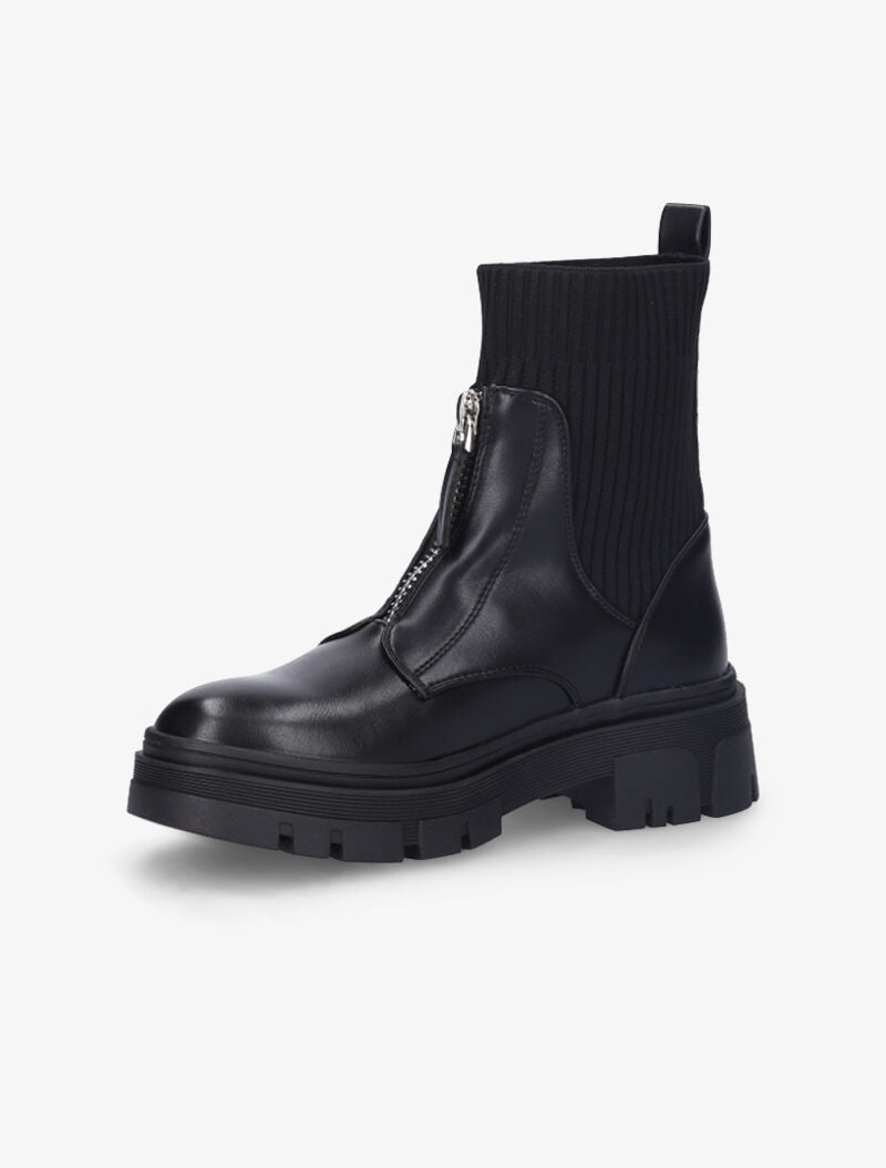 Boots chaussettes à zip - Noir - 4