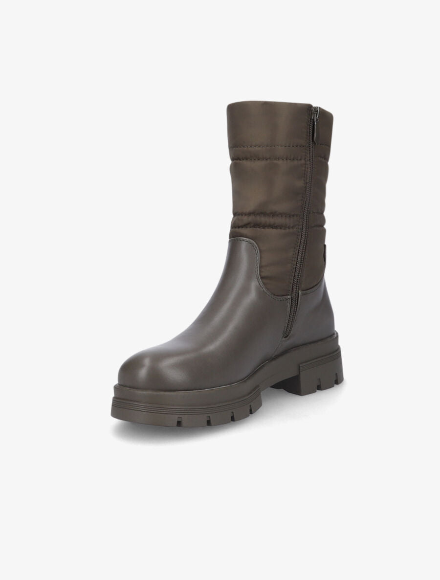 Bottines bi-matière matelassées - Kaki - 3