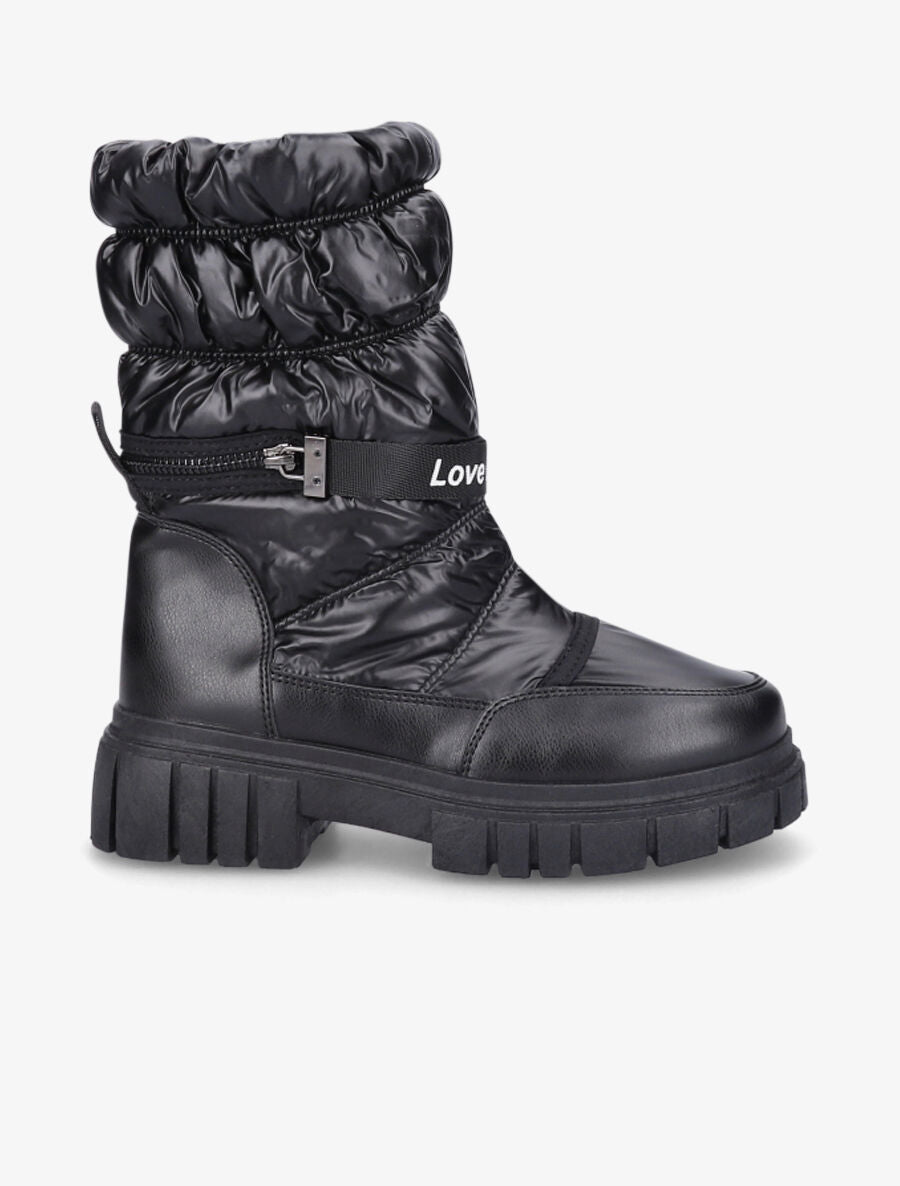 Boots matelassées à zip - Noir - 1