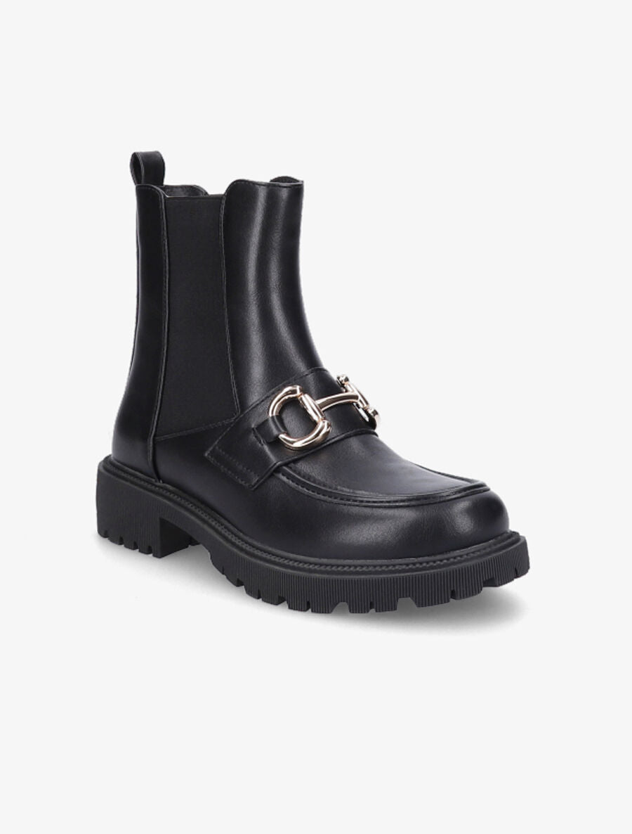 Chelsea boots à boucle fantaisie - Noir - 2
