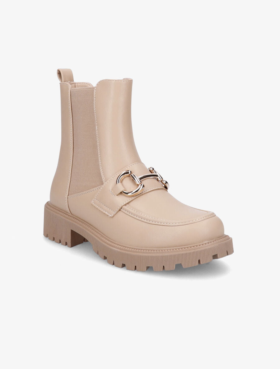 Chelsea boots à boucle fantaisie - Beige foncé - 2
