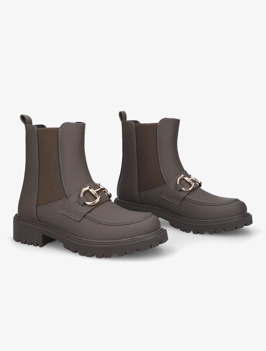 Chelsea boots à boucle fantaisie - Kaki - 4