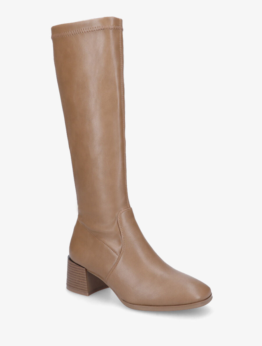 Bottes classiques en simili - Taupe - 2