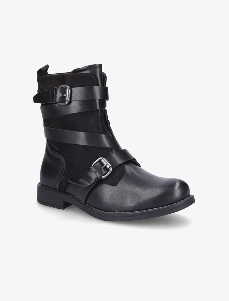 Bottines montantes à sangles - Noir - 2