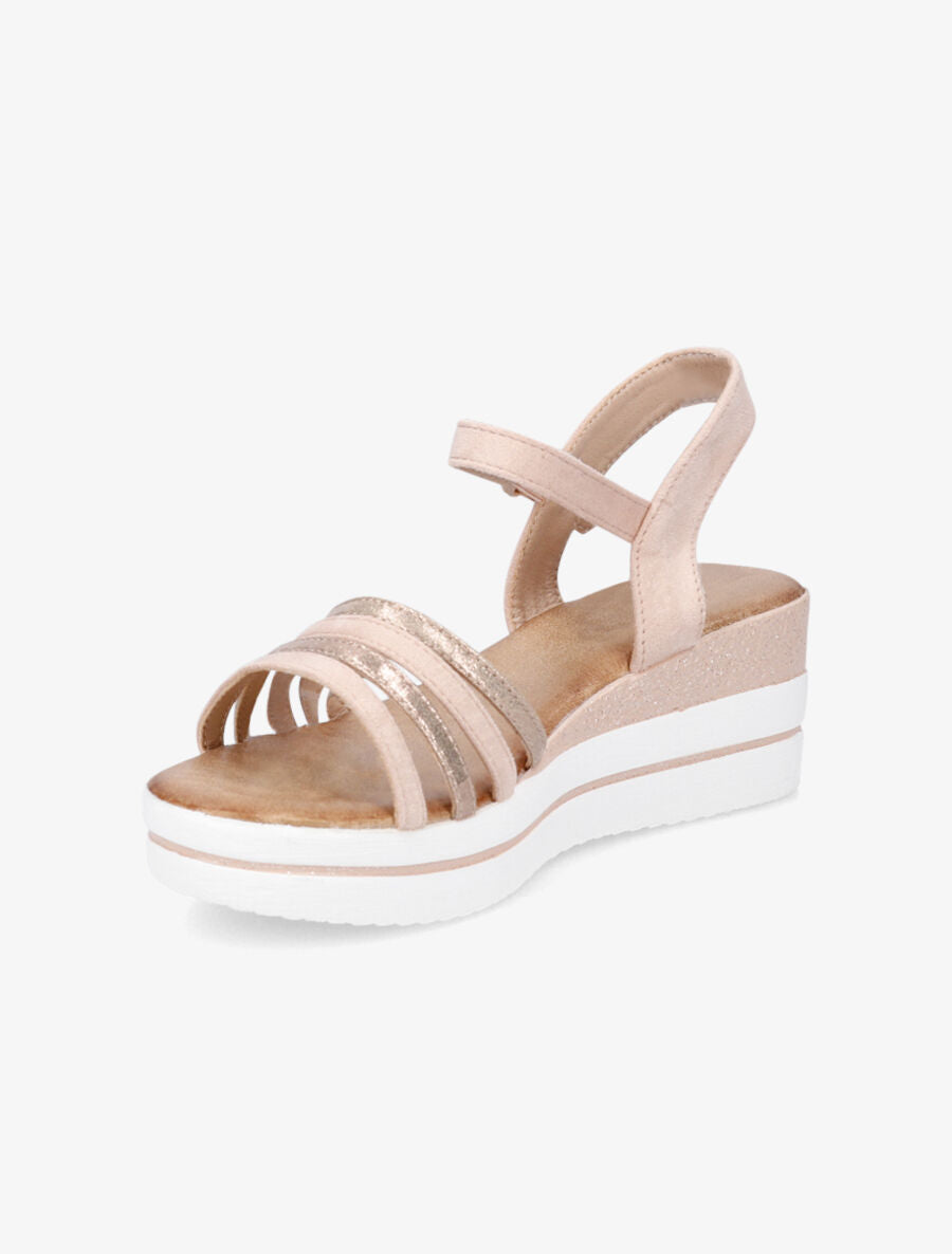 Sandales compensées à semelle irisées - Rose gold - 3