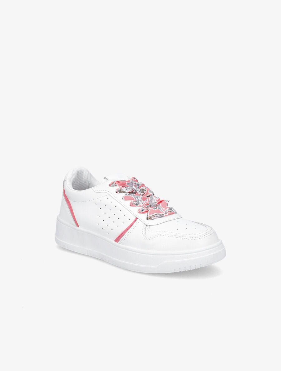 Sneakers à lacets imprimé interchangeables - Rose - 2