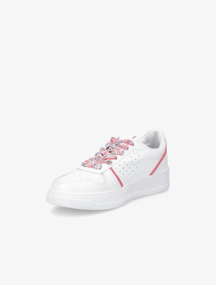 Sneakers à lacets imprimé interchangeables - Rose - 3