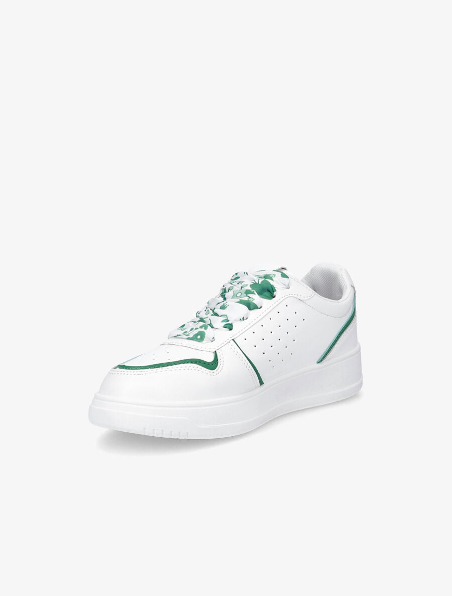 Sneakers à lacets imprimé interchangeables - Vert - 3