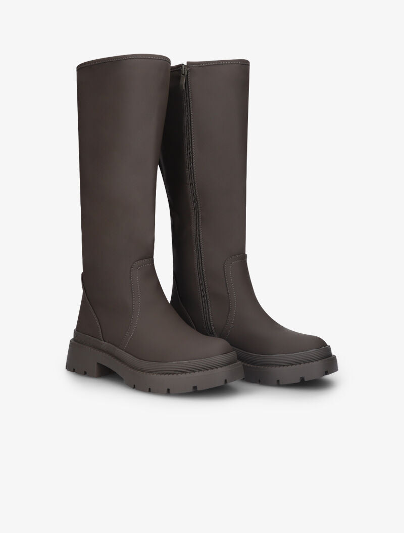 Bottes à plateforme crantée - Kaki - 5