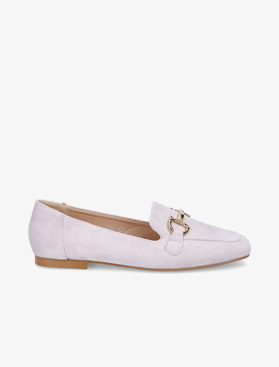 Mocassins à boucle en suédine - Lilas - 1