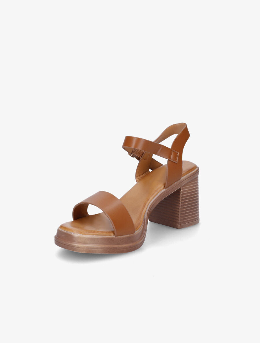 Sandales mi-hautes en simili - Camel - 3