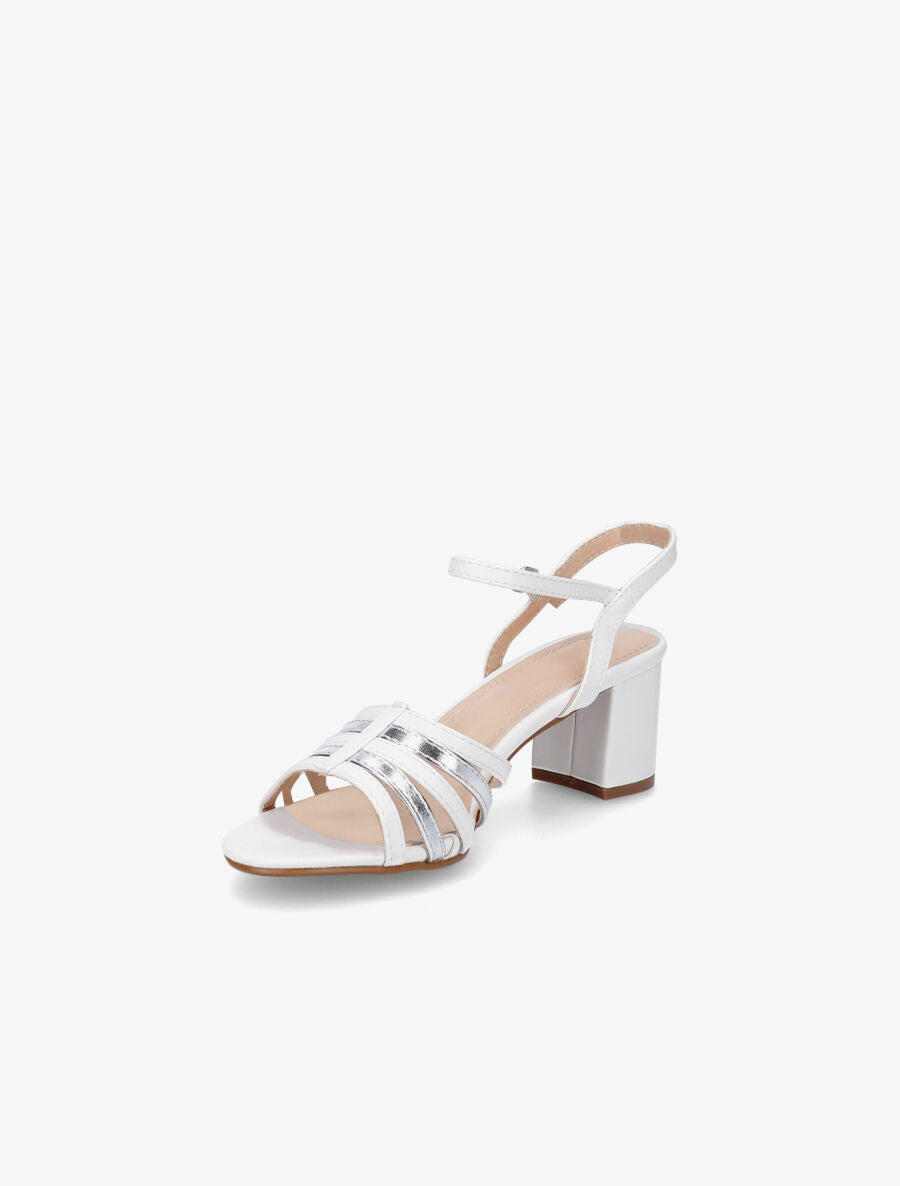 Sandales en simili à multi brides - Blanc - 3