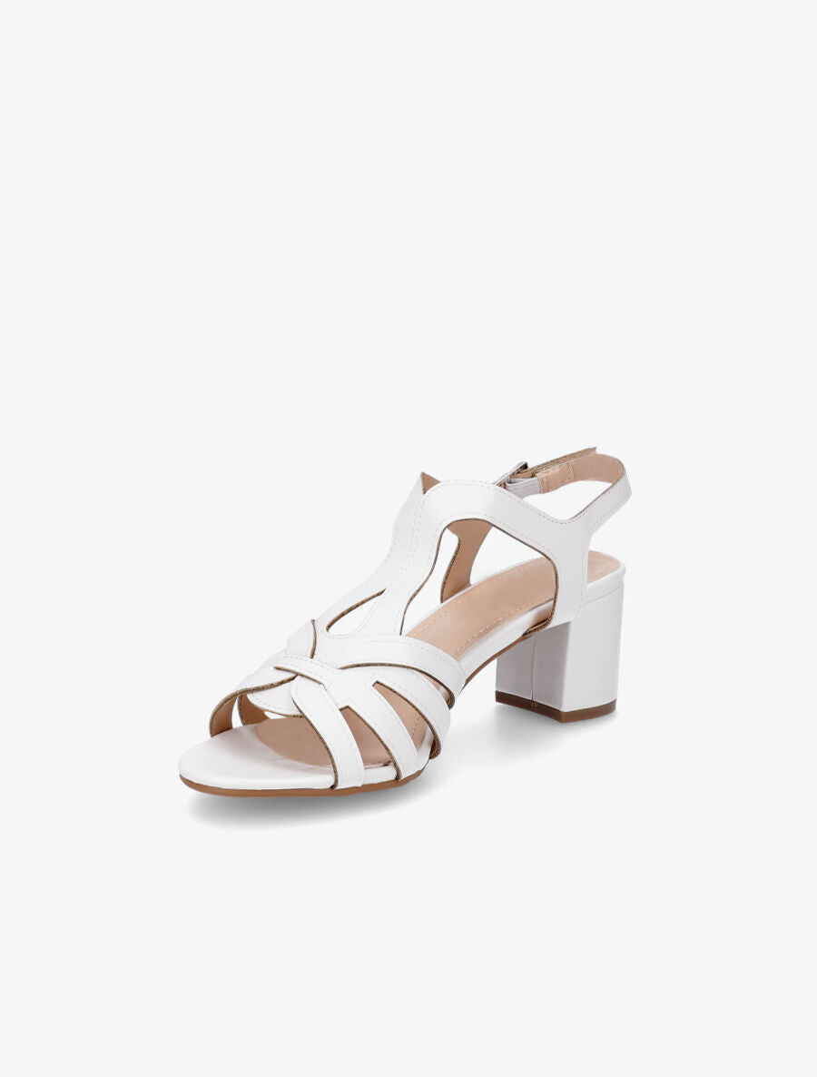 Sandales en simili à brides fantaisies - Blanc - 3