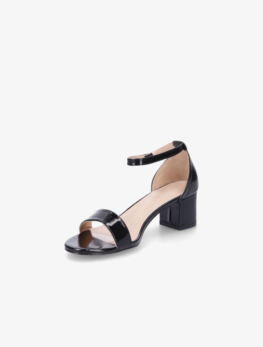 Sandales vernies en simili à talon - Noir - 3