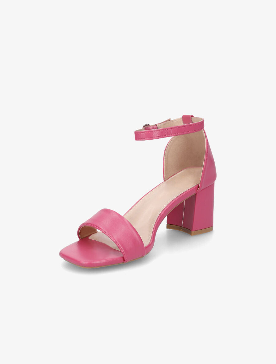 Sandales en simili à talon - Fuschia - 3