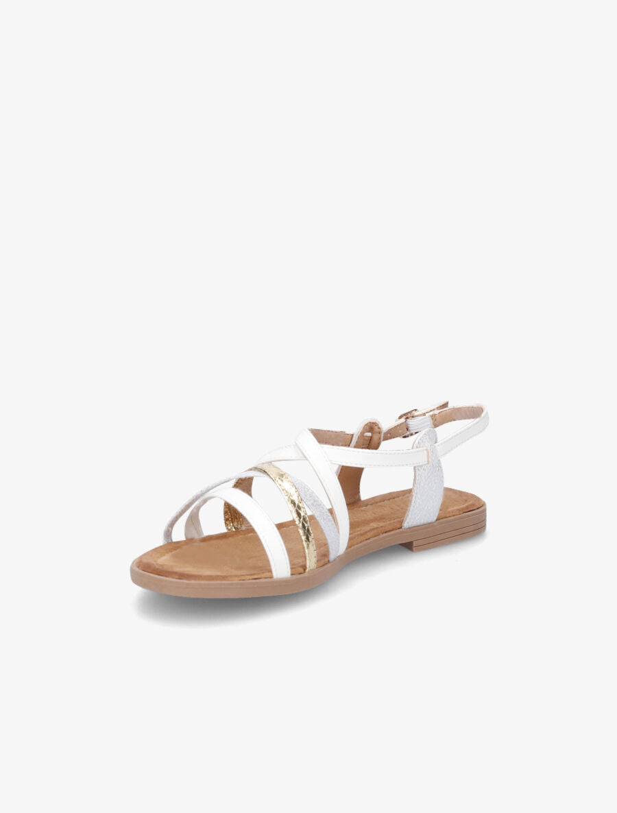 Nu-pieds entrelacés et irisés - Blanc - 3