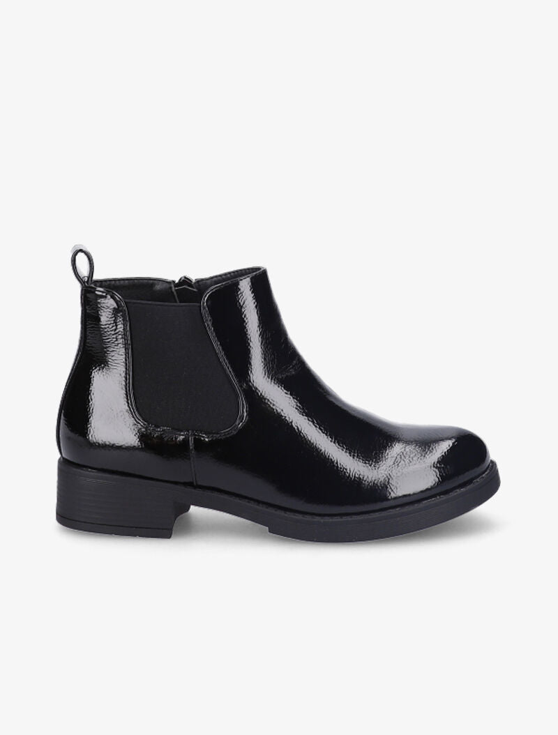 Bottines style chelsea vernies - Noir - 2