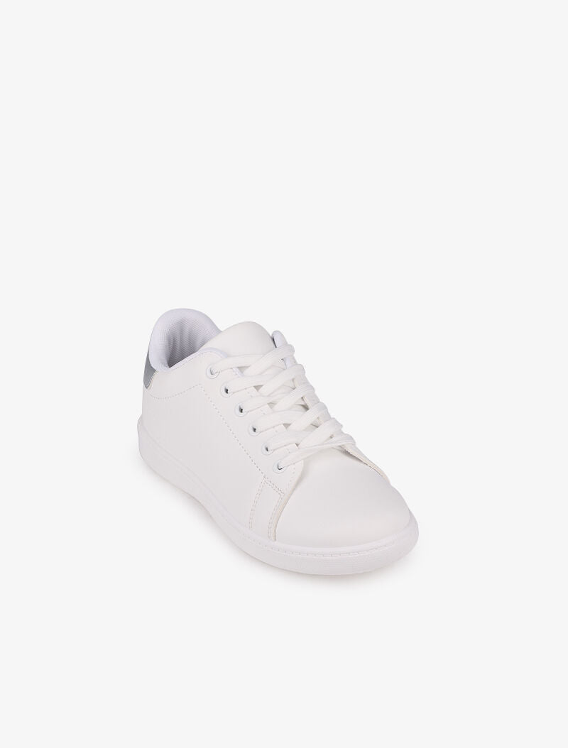 Sneakers à contrefort contrastant - Argent - 2