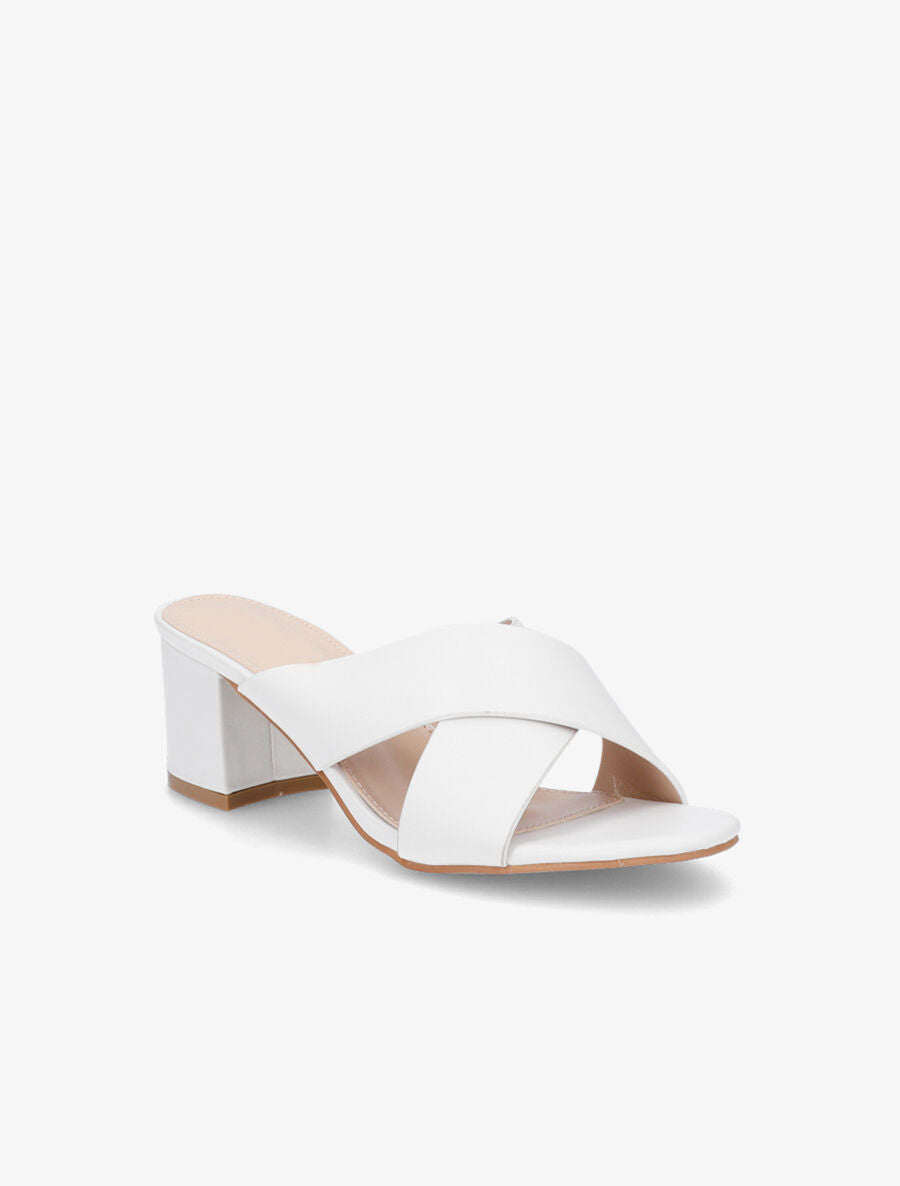 Mules à brides croisées - Blanc - 2