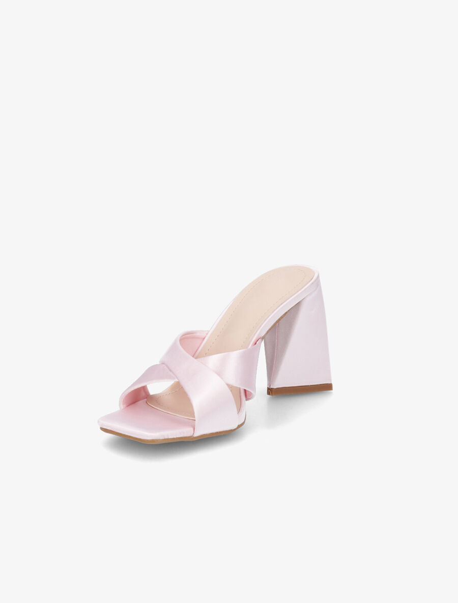 Mules à talon triangulaire - Rose - 3