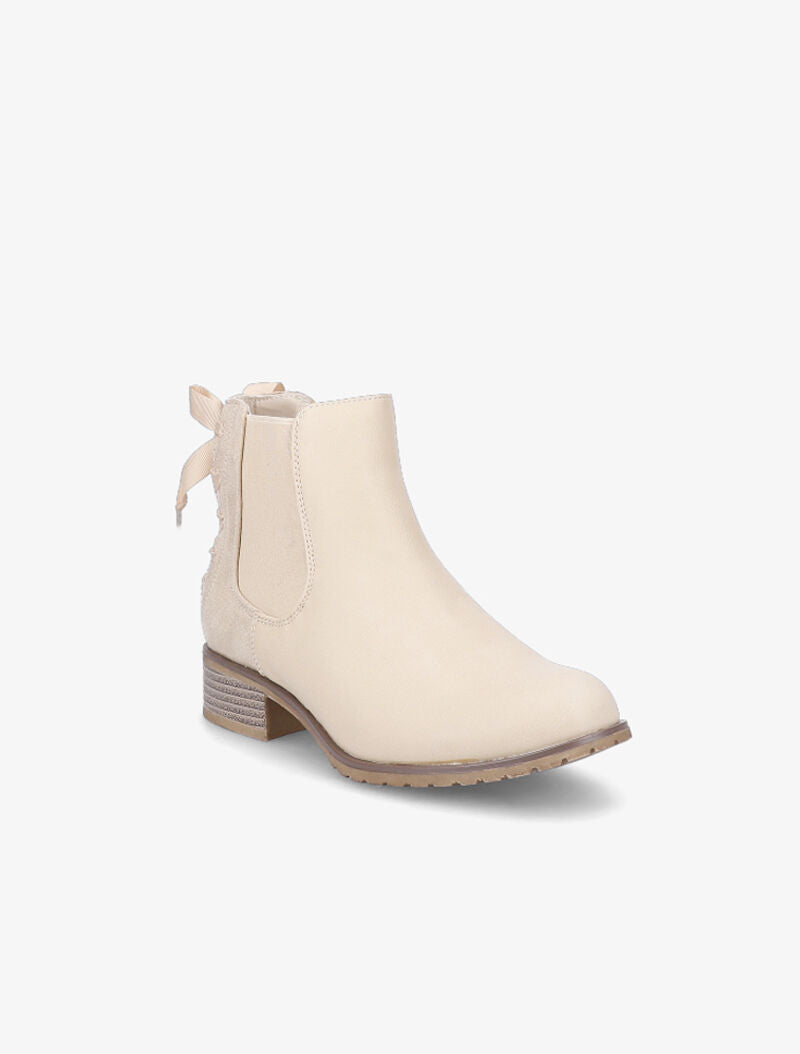 Chelsea boots à contrefort corsage - Beige - 3