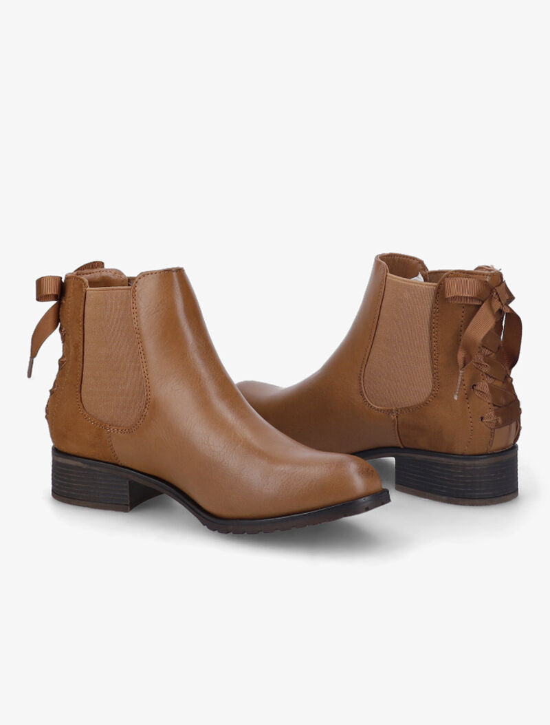 Chelsea boots à contrefort corsage - Camel - 8