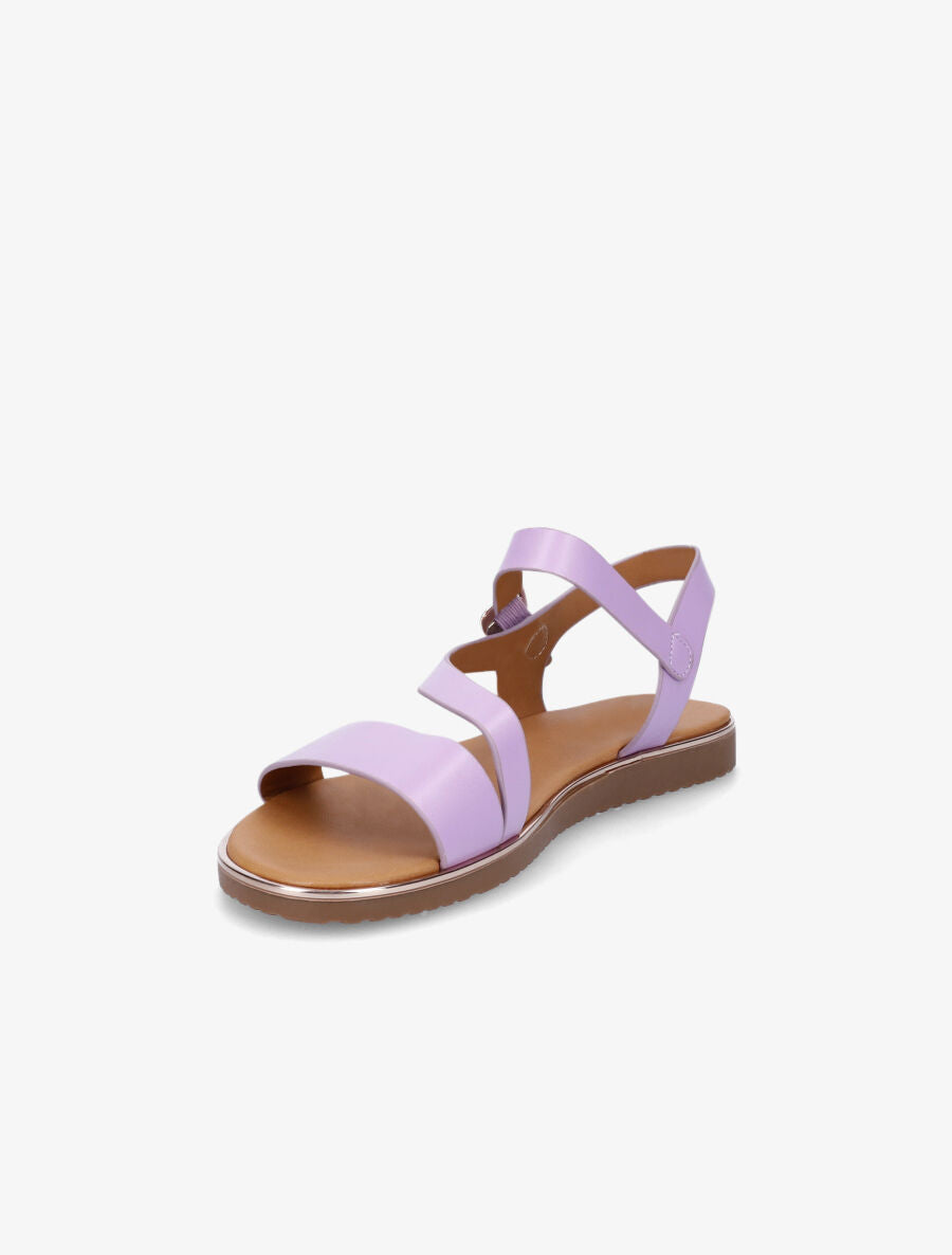Nu-pieds à brides asymétriques - Lilas - 3