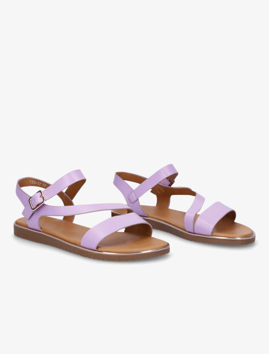 Nu-pieds à brides asymétriques - Lilas - 4