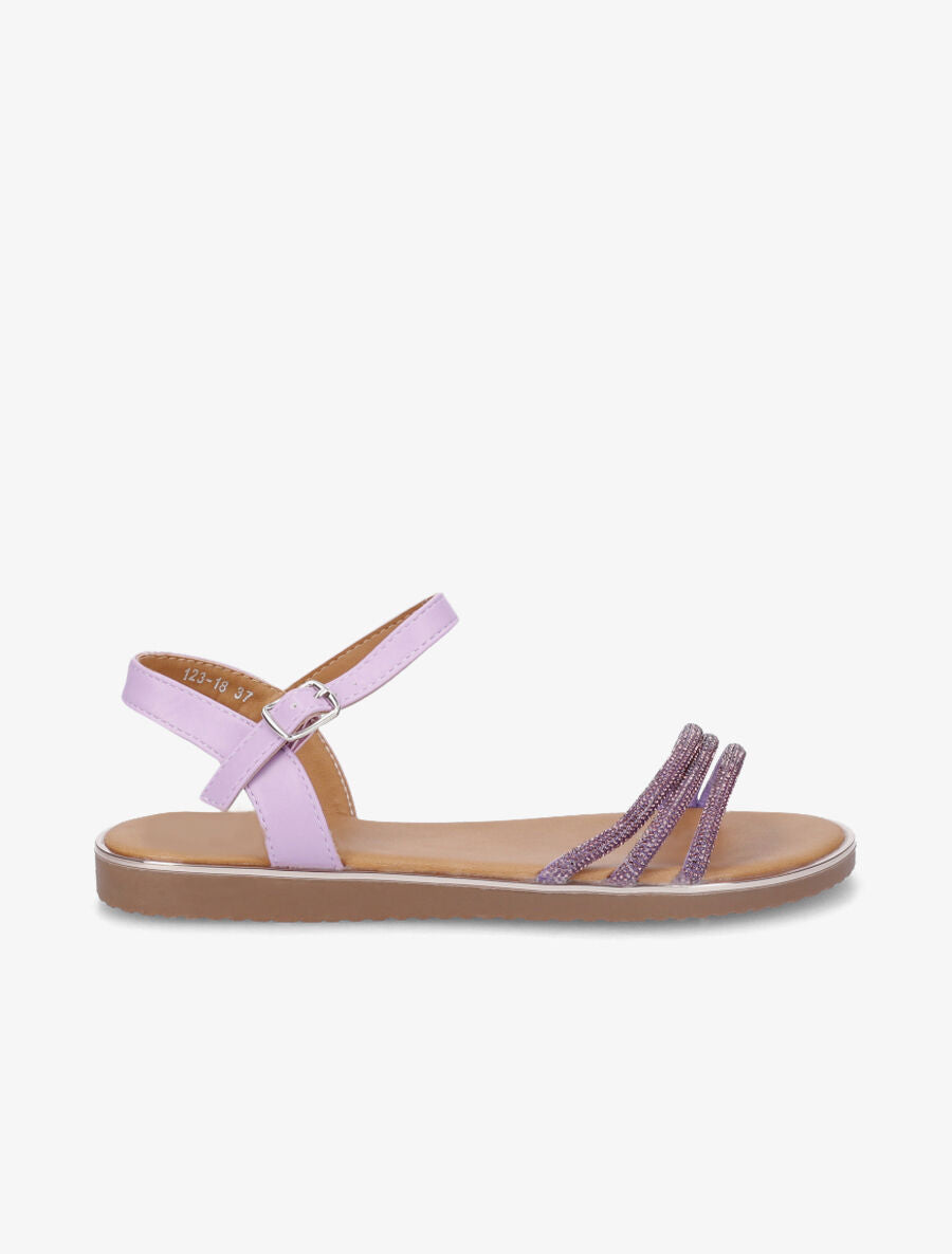 Nu-pieds à strass - Lilas - 1