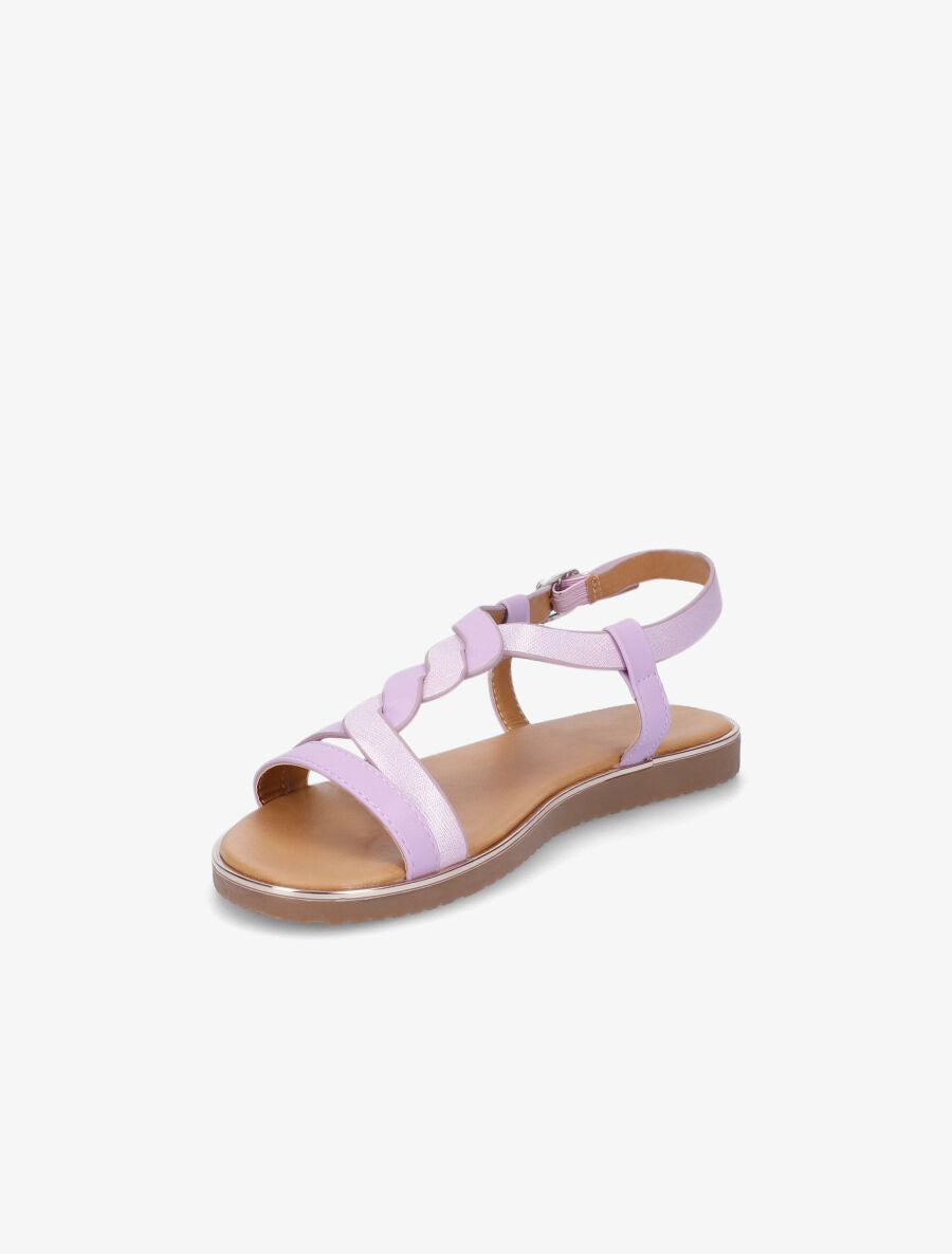 Nu-pieds en simili torsadé - Lilas - 3
