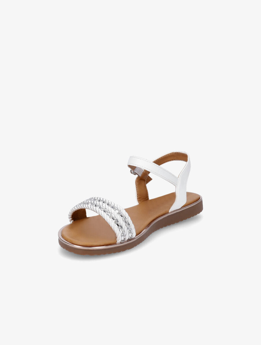 Nu-pieds à bride à strass - Blanc - 3