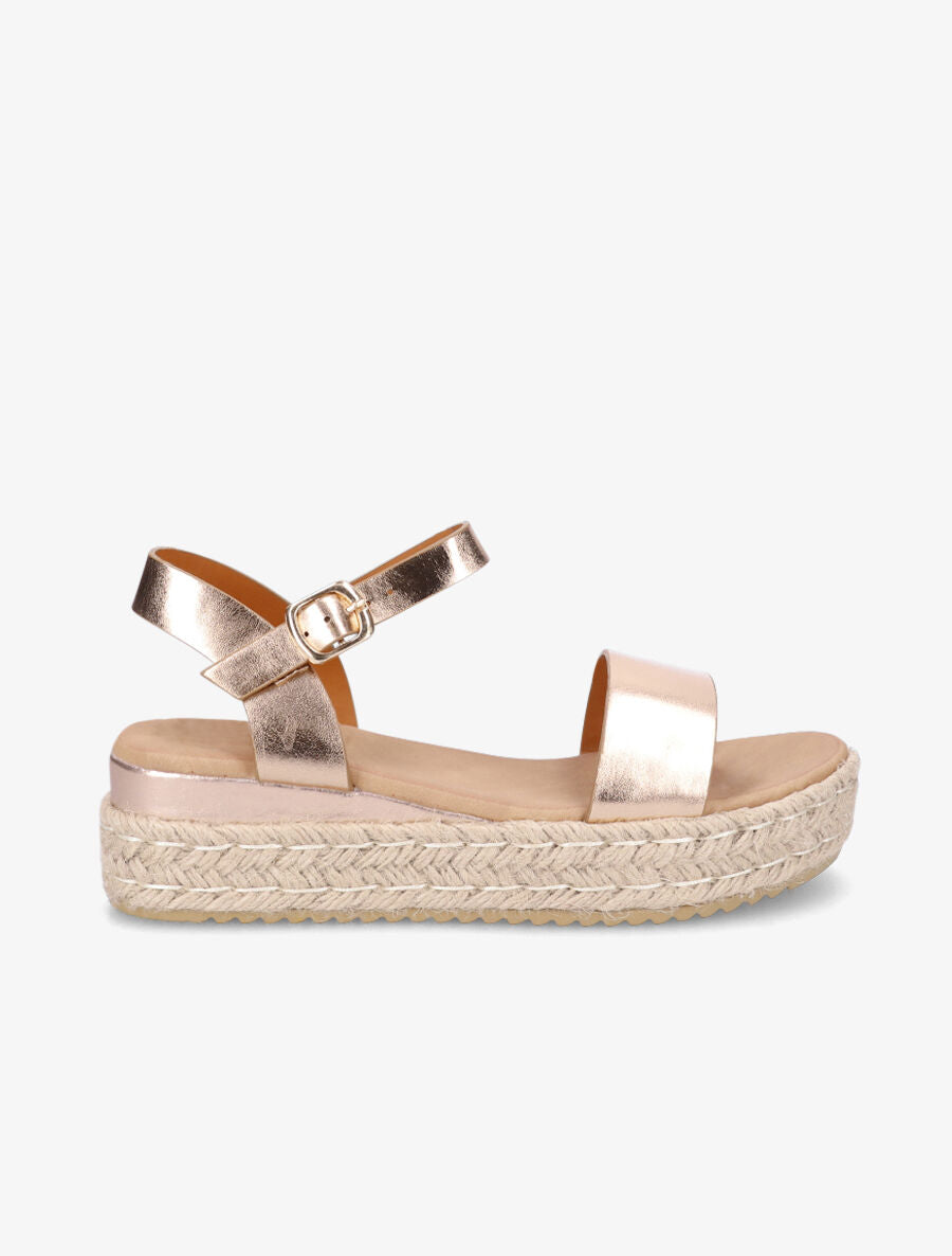 Sandales en simili à plateforme - Rose gold - 1