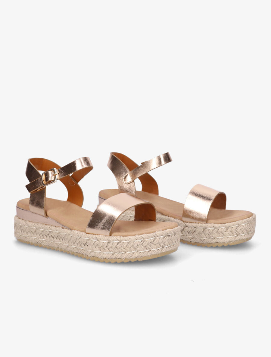 Sandales en simili à plateforme - Rose gold - 4