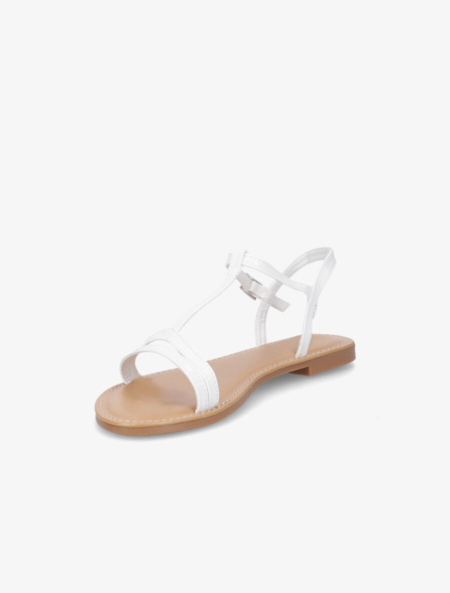 Nu-pieds à bride en T python - Blanc - 4