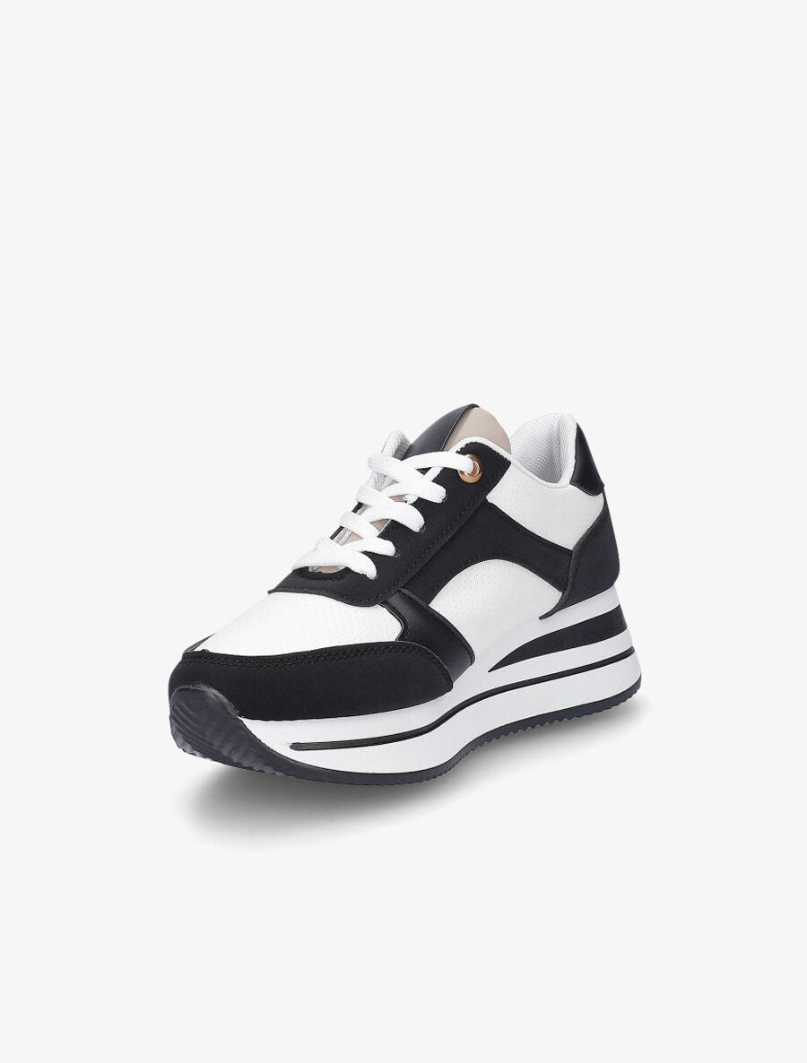 Sneakers en simili perforés - Noir - 3