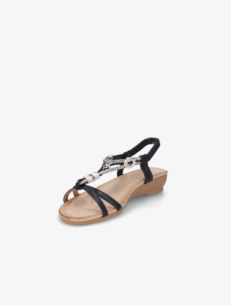 Nu-pieds bride bijou - Noir - 4