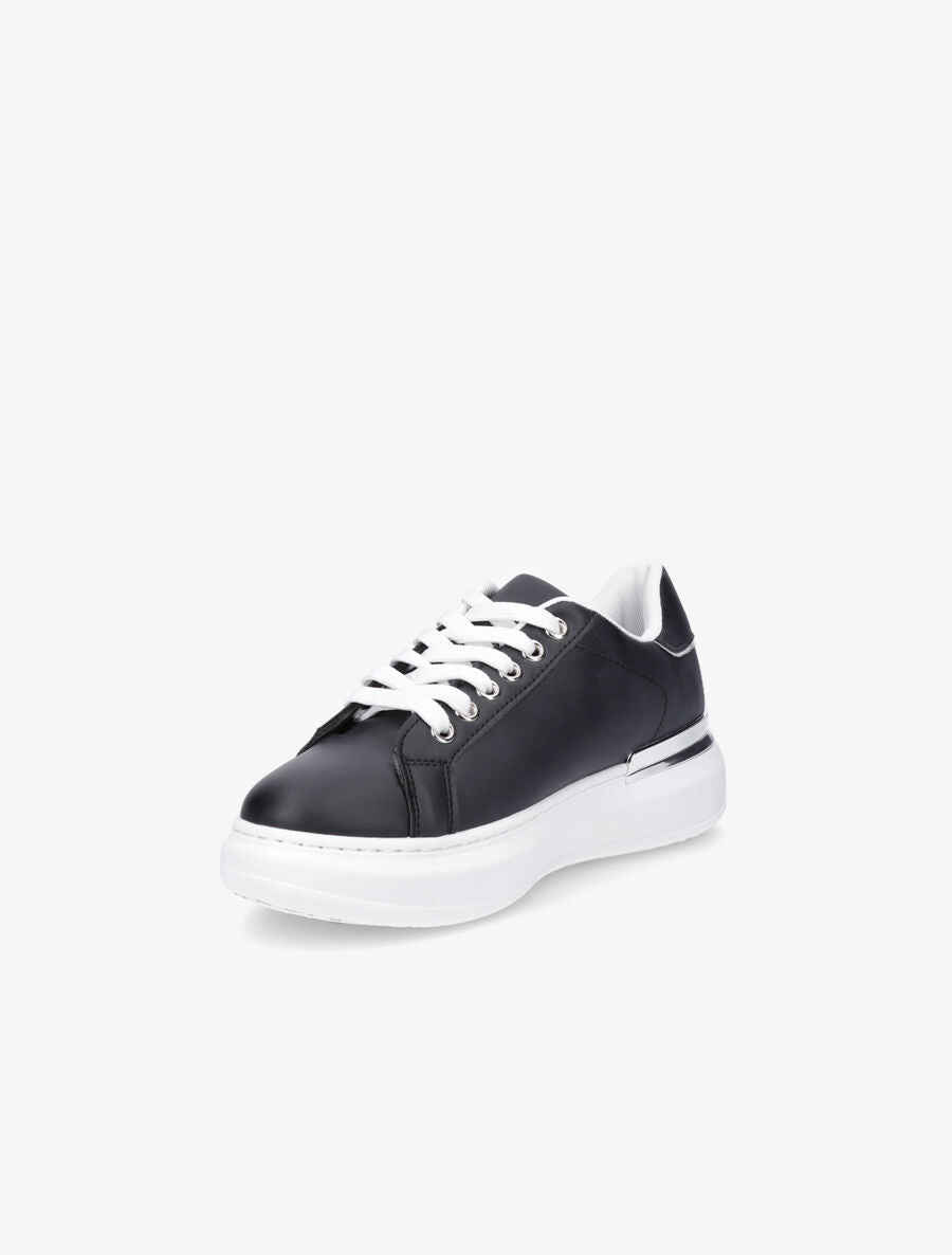 Sneakers à bandes irisées et détail métallique - Noir - 3