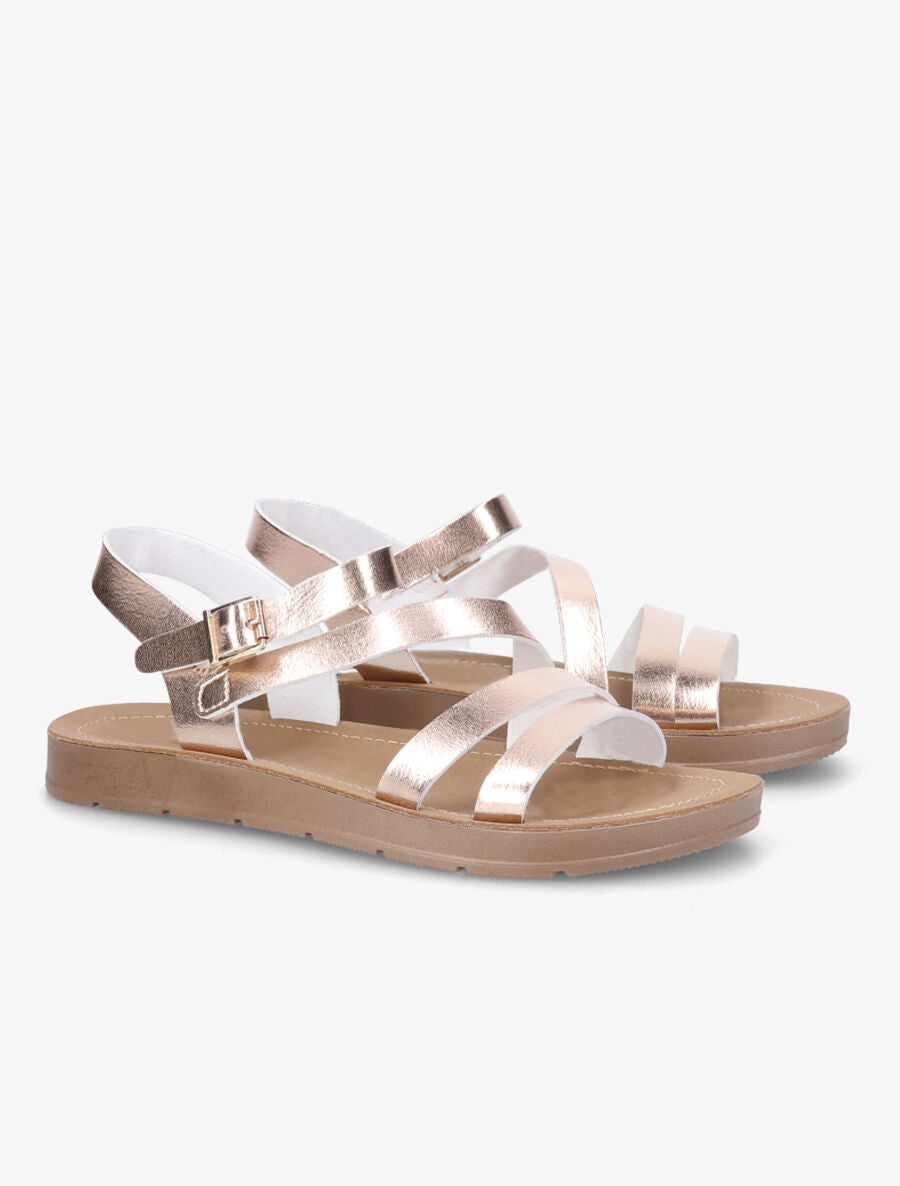 Nu-pieds en simili - Rose gold - 4