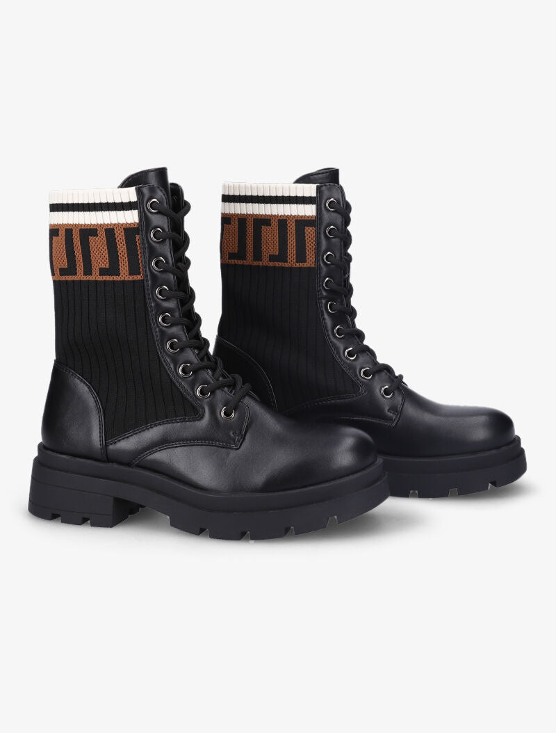 Rangers style chaussette à imprimé stylisé - Noir - 5