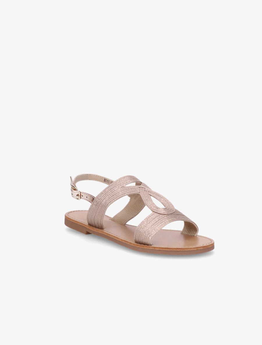 Nu-pieds fantaisies en simili - Rose gold - 2