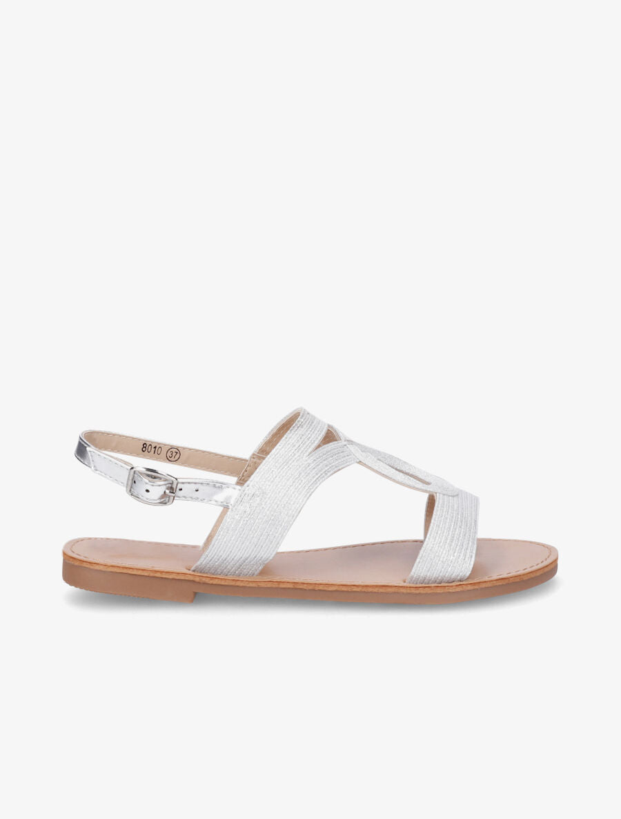 Nu-pieds fantaisies en simili - Argent - 1