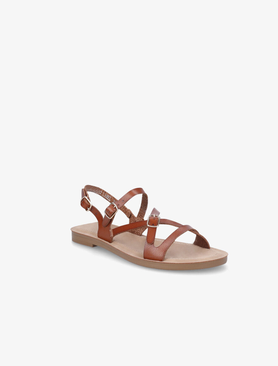 Nu-pieds à boucles - Camel - 2
