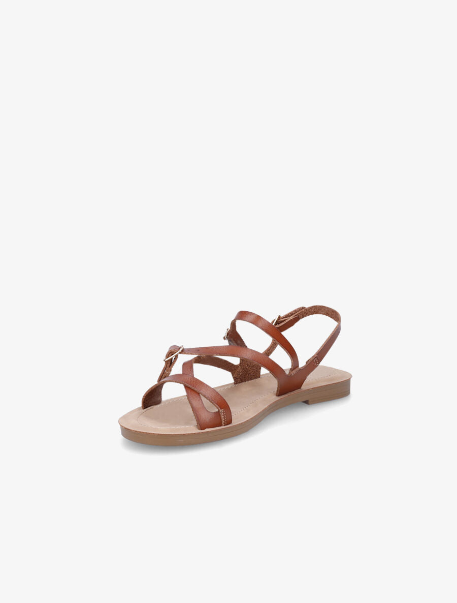 Nu-pieds à boucles - Camel - 3