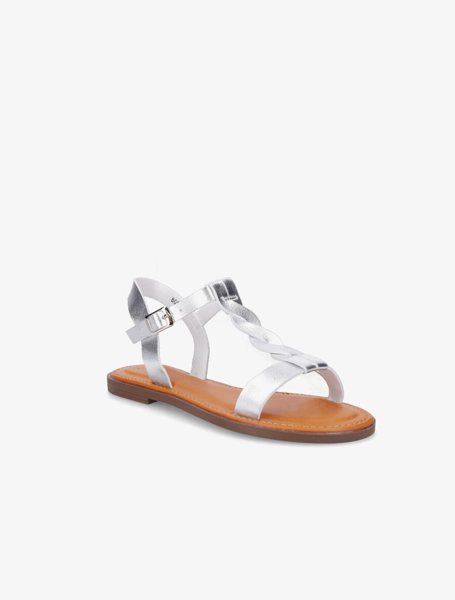 Nu-pieds torsadés - Argent - 2
