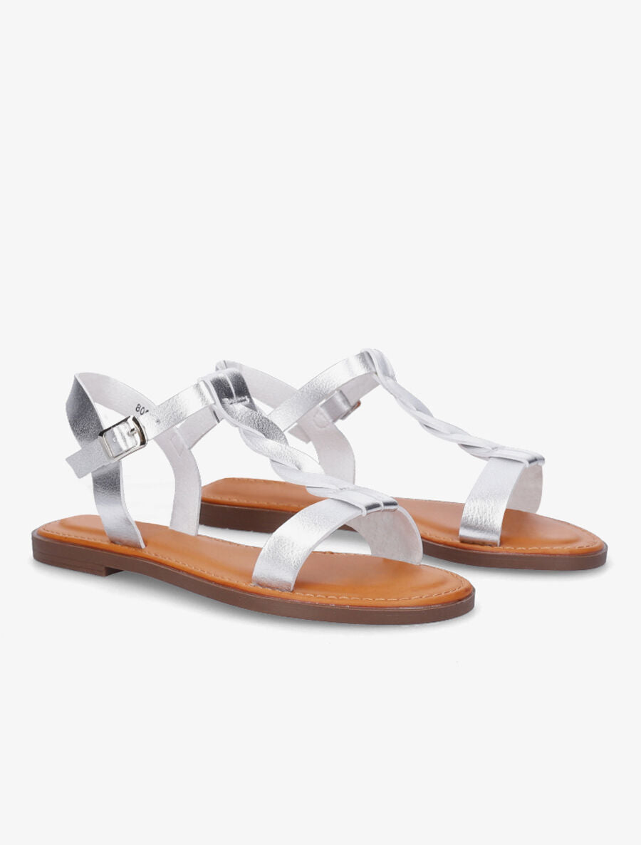 Nu-pieds torsadés - Argent - 4