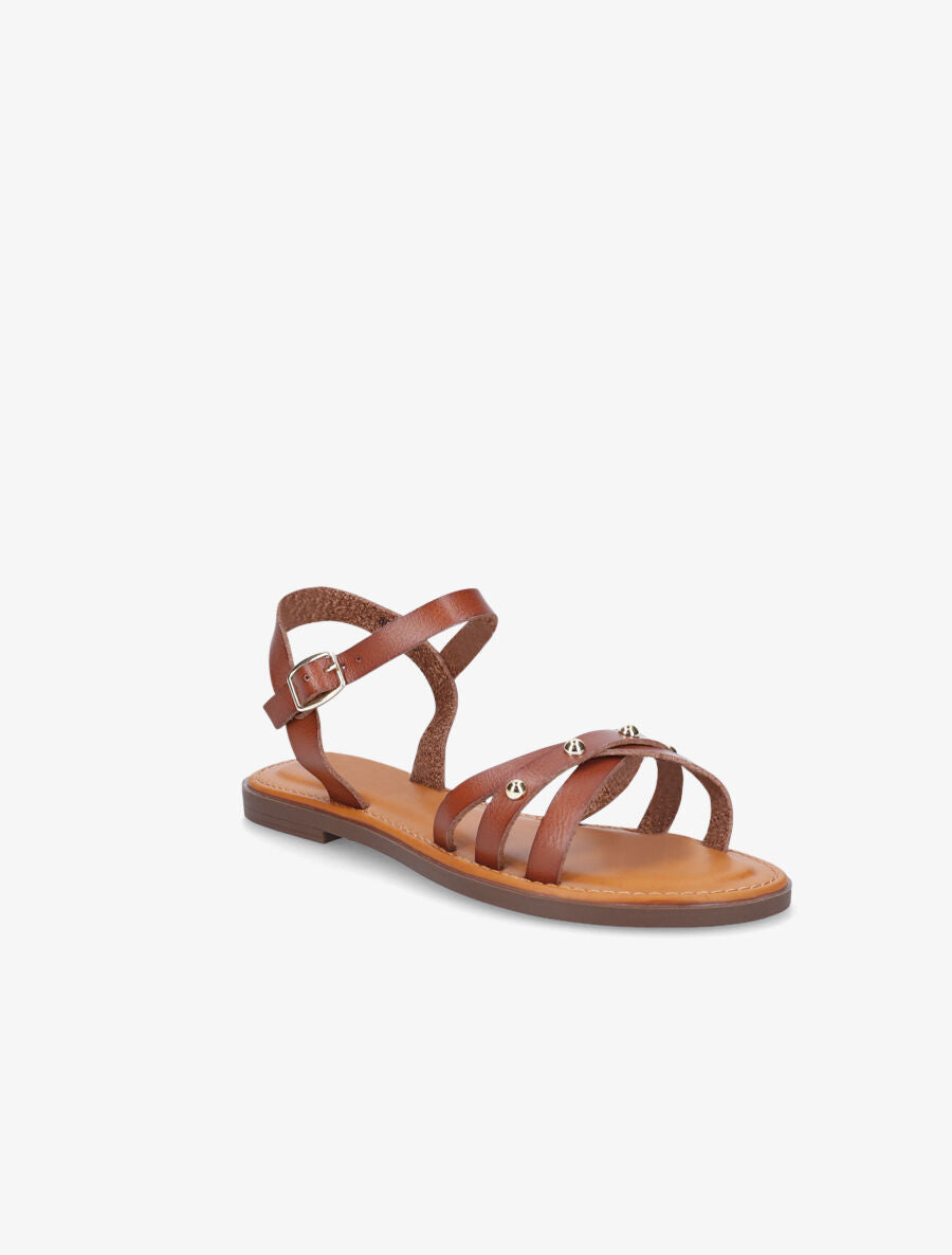 Nu-pieds à clous - Camel - 2