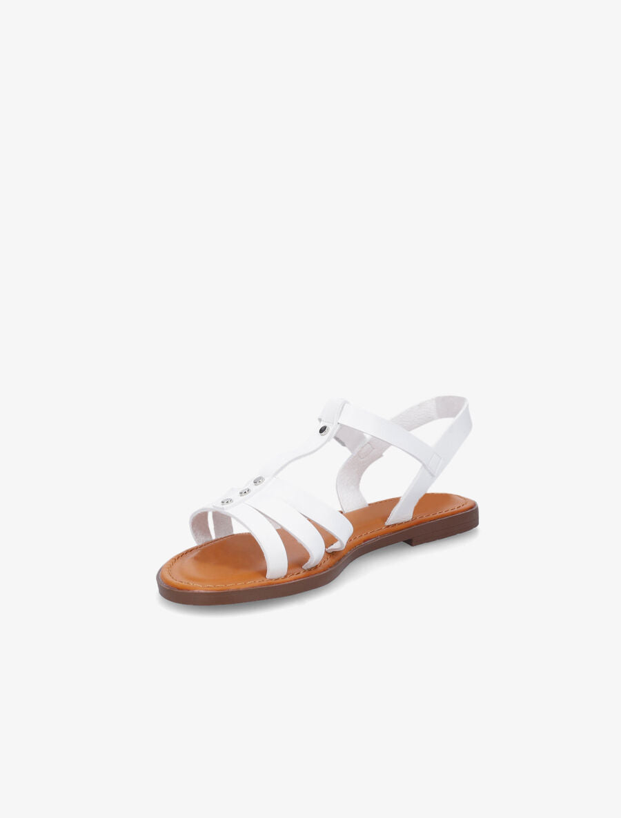 Nu-pieds classiques en simili - Blanc - 3